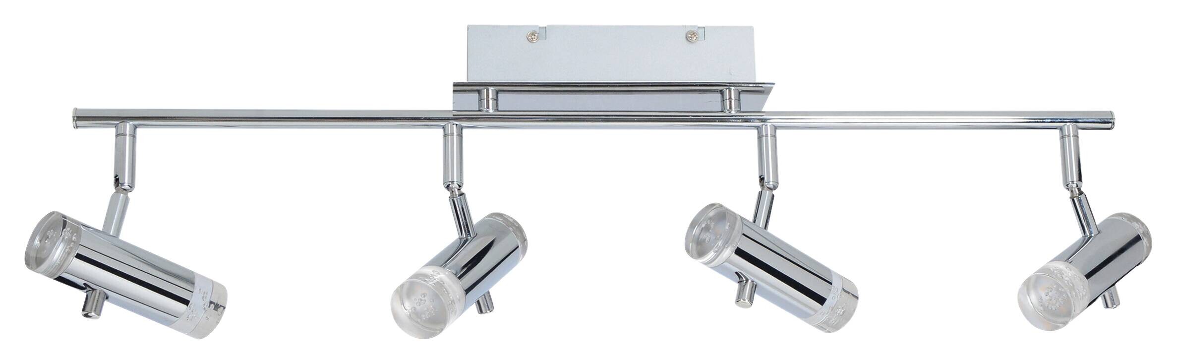 Näve Leuchten Deckenleuchte 1246042 Chrom Kunststoff Metall B/H/T: ca. 8x18,5x66 cm 4 Brennstellen