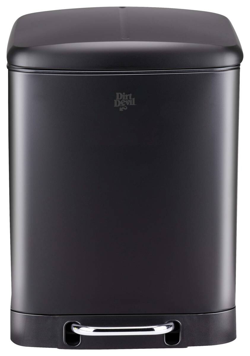 Treteimer schwarz Stahl B/H/T: ca. 37x50x34 cm