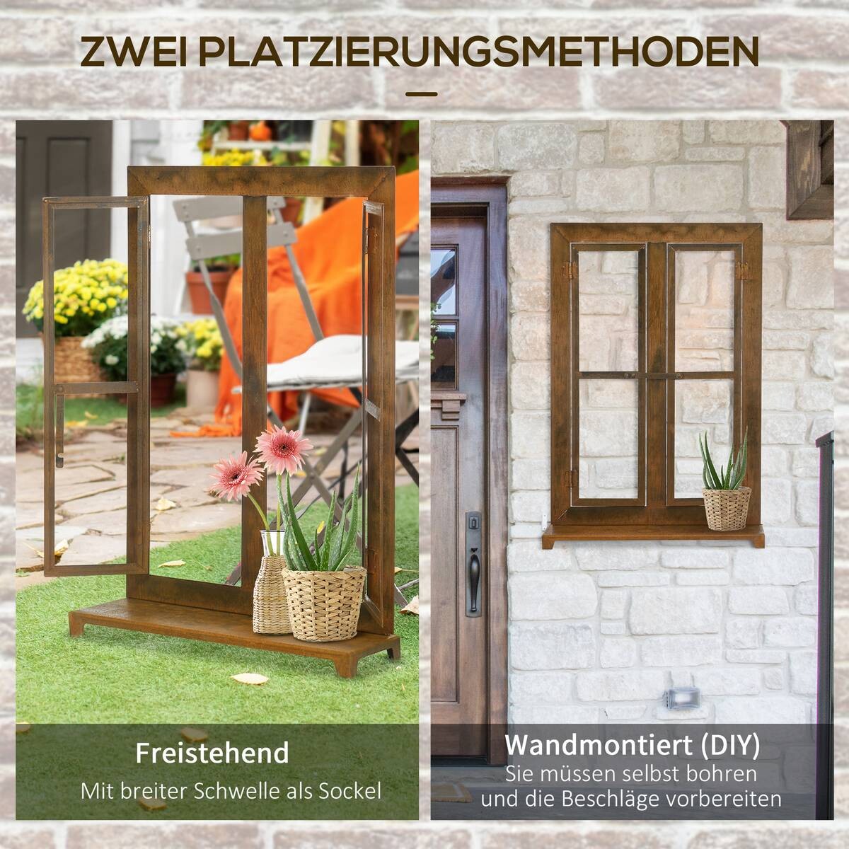 Outsunny Eisenfenster