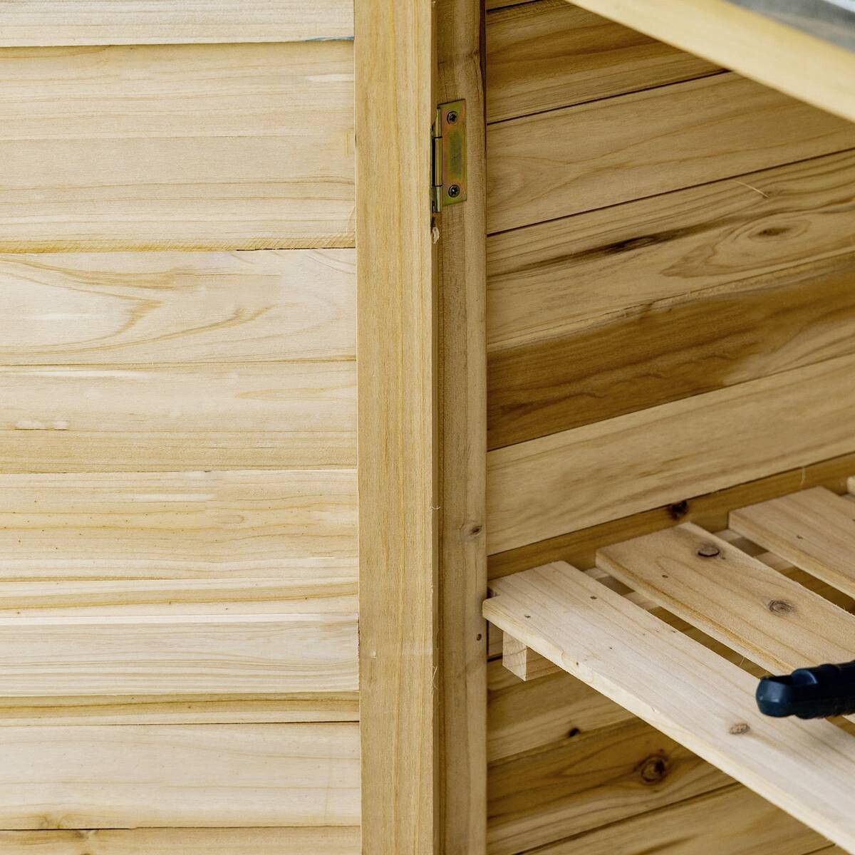 Outsunny Gartenschrank natur Holz B/H/T: ca. 83x92x40 cm