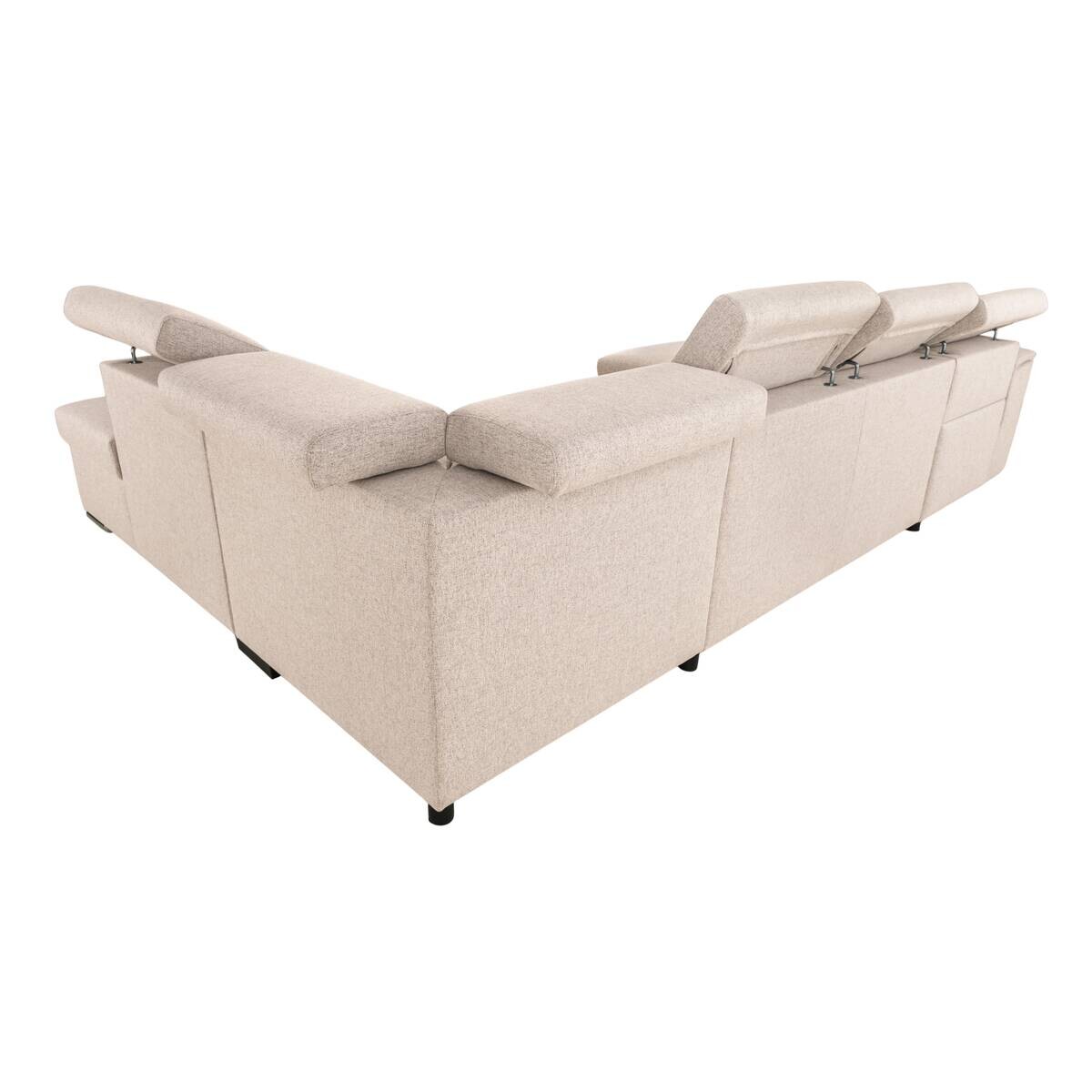 Wohnlandschaft beige Webstoff B/H/T: ca. 326x94x216 cm