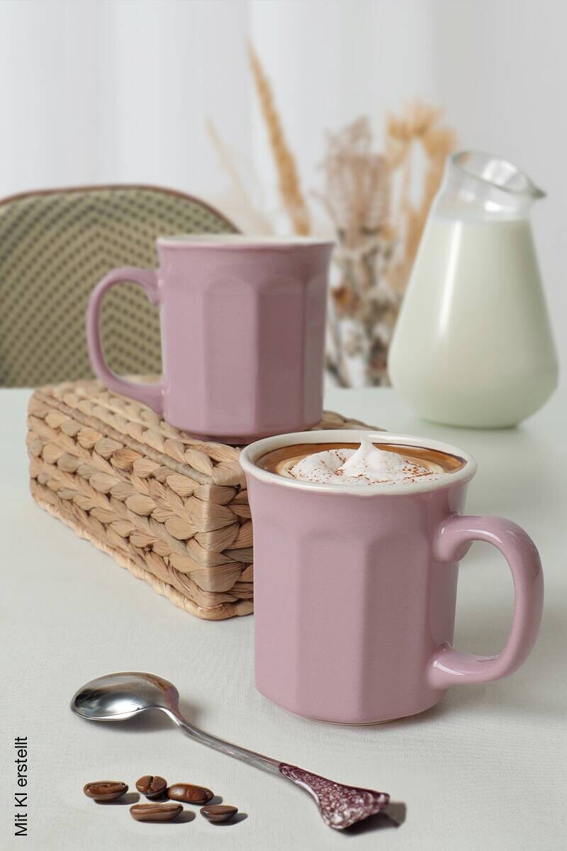 HermiaConcept Kaffeebecher 6-tlg. creme Keramik 6 tlg.