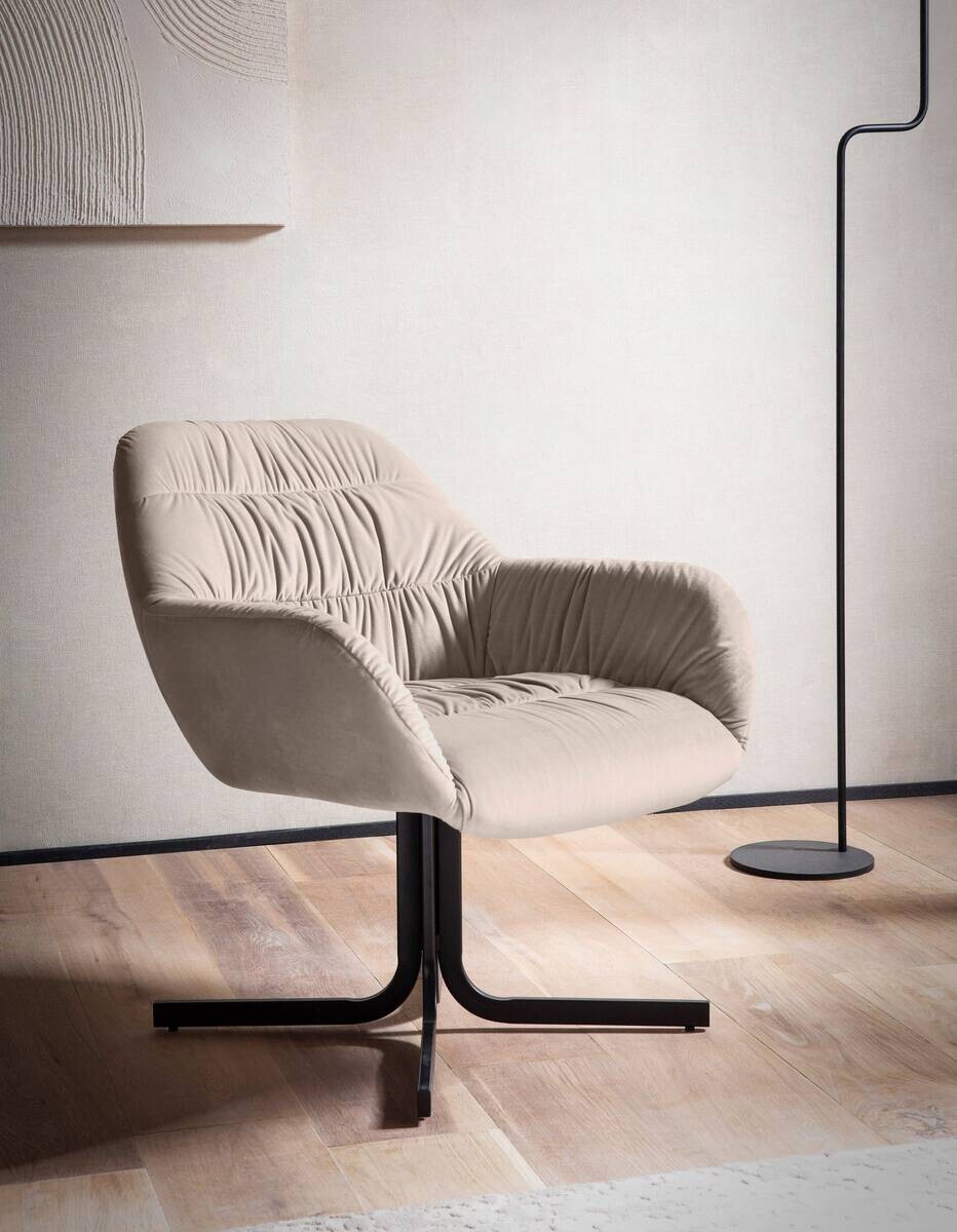 Wohnling Sessel beige Polyester