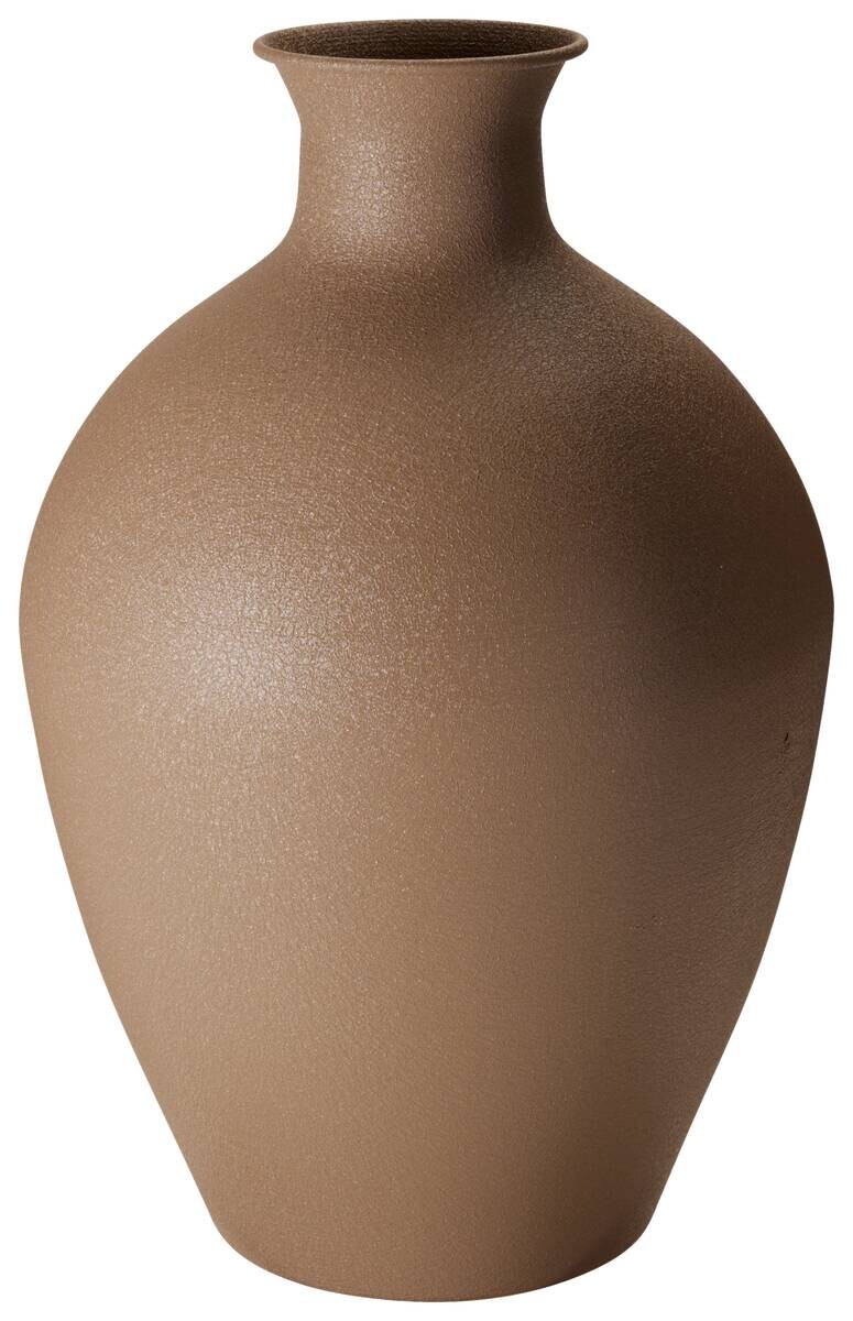 Vase braun Metall B/H/L: ca. 31,5x46x31,5 cm