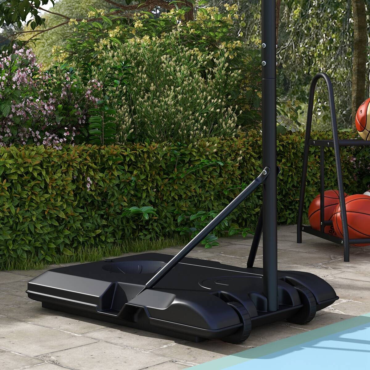 SPORTNOW Basketballkorb schwarz B/H/L: ca. 55x74x250 cm