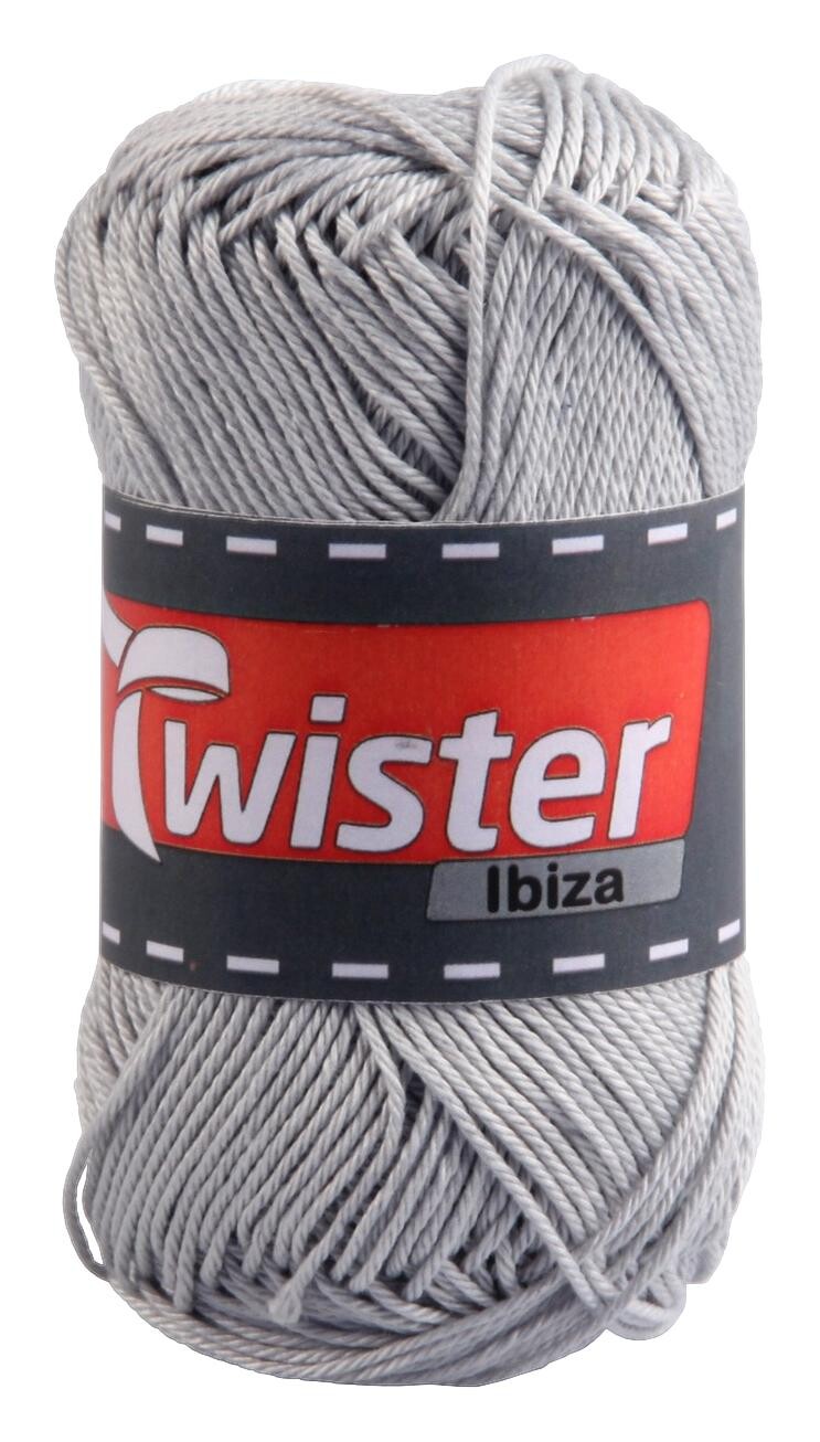 Twister Handstrickgarn Ibiza silber 100% Baumwolle L: ca. 12500 cm