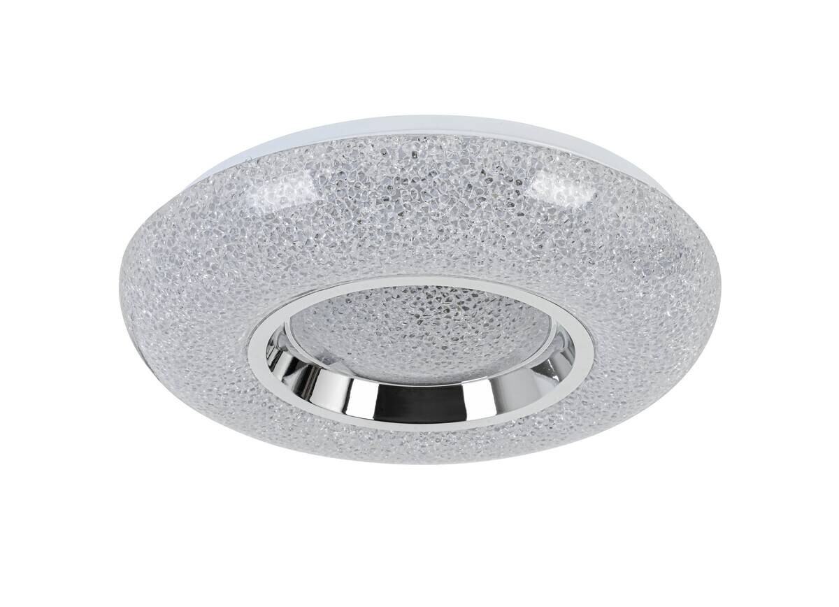 Nolo LED Deckenleuchte Andrea weiß Chrom Kunststoff Metall B/H/L: ca. 38x8x38 cm 1 Brennstellen
