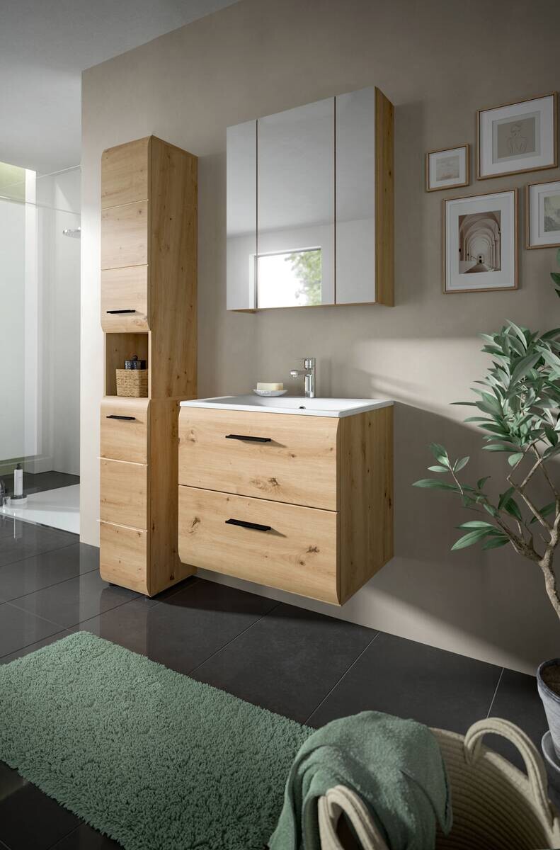Badezimmer-Set Ice Artisan Oak Nachbildung B/H/T: ca. 105x185x46 cm