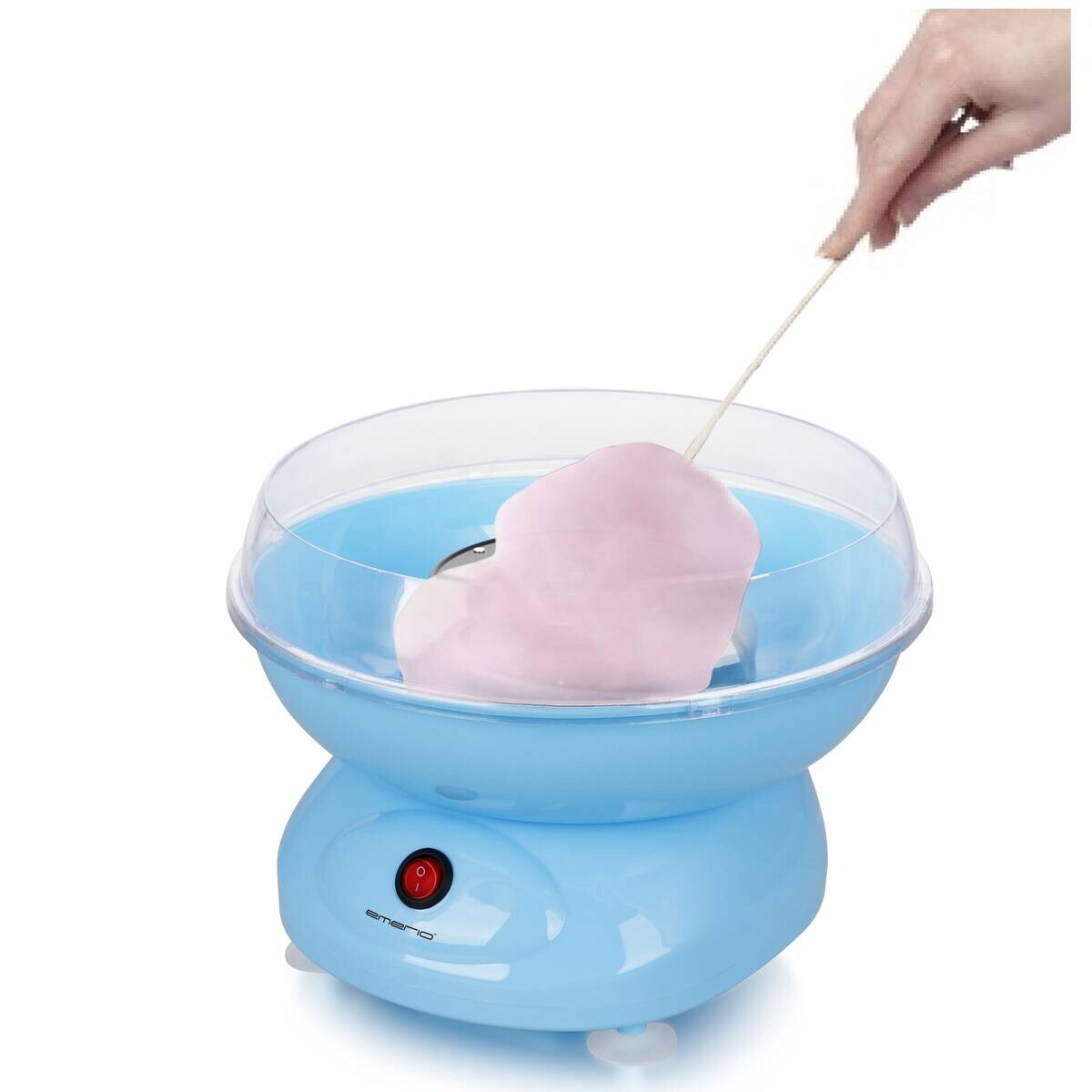 Emerio Zuckerwattemaschine blau Kunststoff Edelstahl B/H/L: ca. 18x27x27 cm