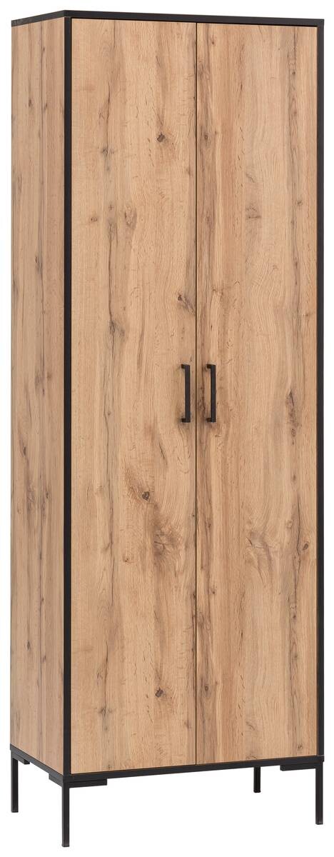 Hochschrank Serie 2000 Eiche Landhaus Nachbildung B/H/T: ca. 65,2x194,2x39 cm