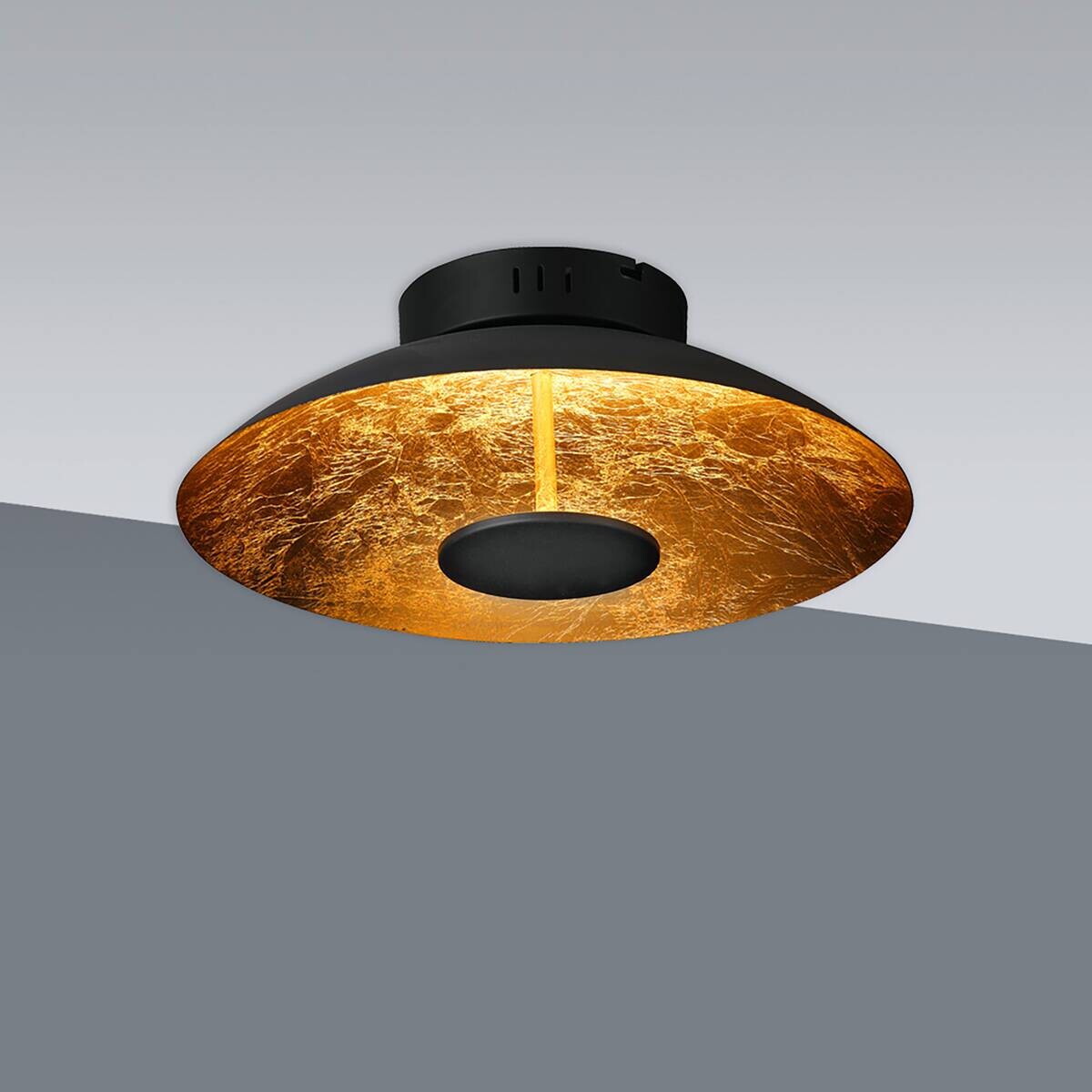 Näve Leuchten Deckenleuchte 1265458 gold schwarz Metall B/H/T: ca. 40x15x40 cm null 1 Brennstellen