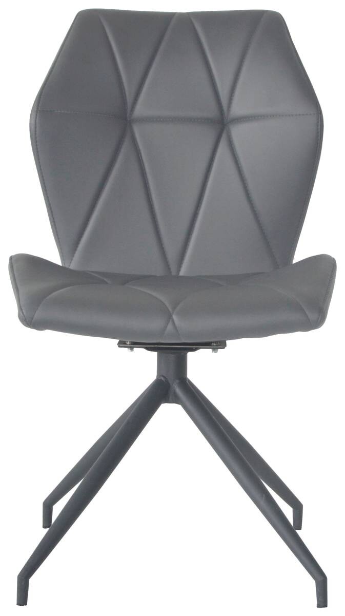 Stuhl IMKE 2er-Set grau schwarz Kunstleder Metall B/H/T: ca. 52x90,5x62 cm