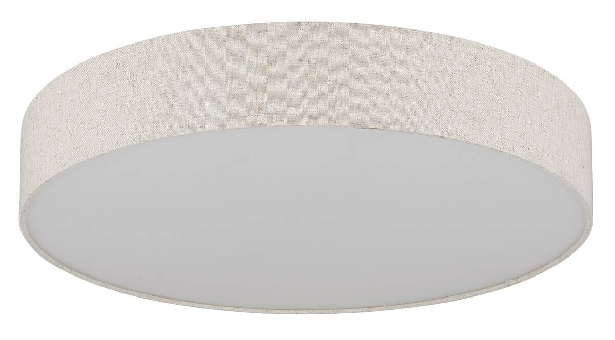 GLOBO LED-Deckenleuchte DELEON weiß Metall Leinen H/D: ca. 12,5x57,5 cm 1 Brennstellen