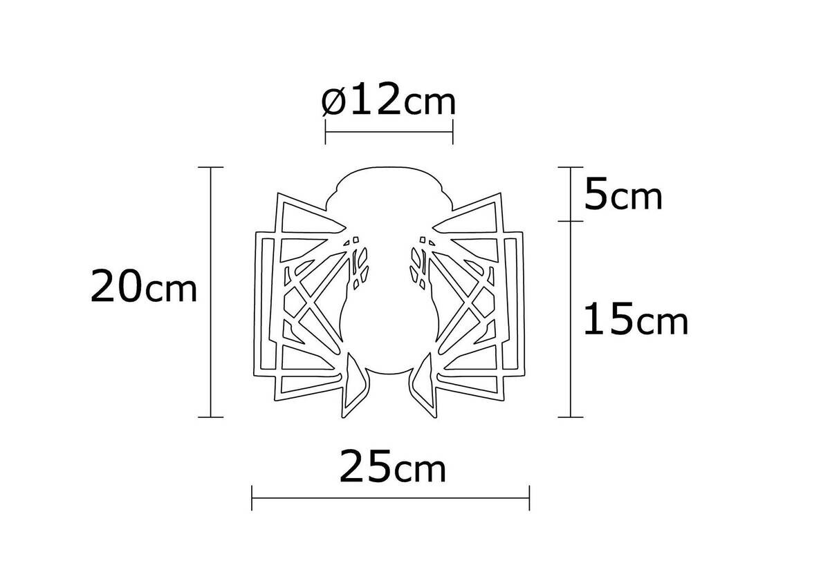 Opviq Deckenleuchte Nemrut schwarz B/H/T/L/D: ca. 26x20x26x26x26 cm E27 1 Brennstellen