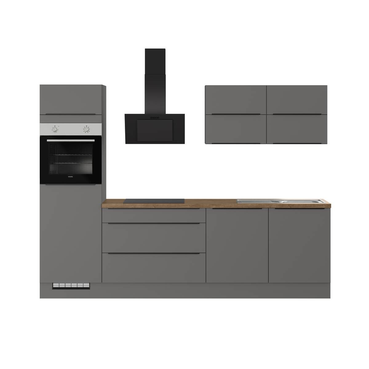 Küchenleerblock IBZ42807L Graphit B/T: ca. 280x60 cm