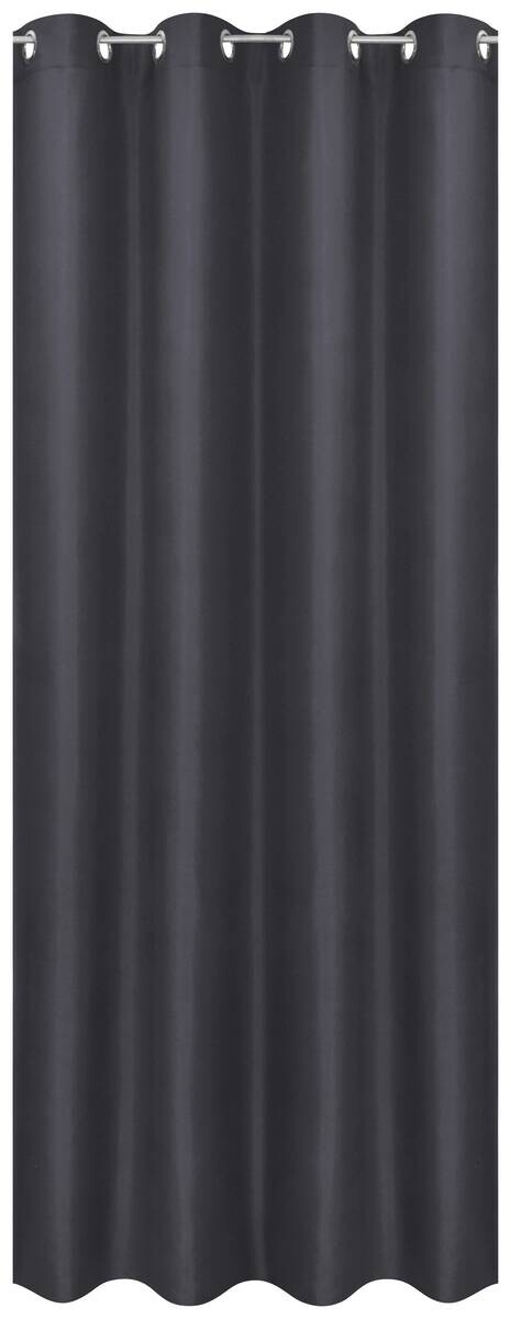 POCOline Ösenvorhang Barnaby schwarz 100% Polyester B/L: ca. 140x235 cm