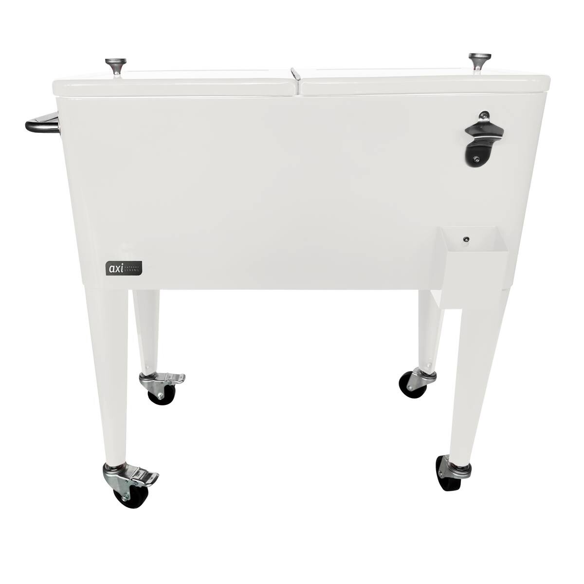 AXI Outdoor Living Getränkekühler Retro weiß Metall B/H/L: ca. 43x89x92 cm