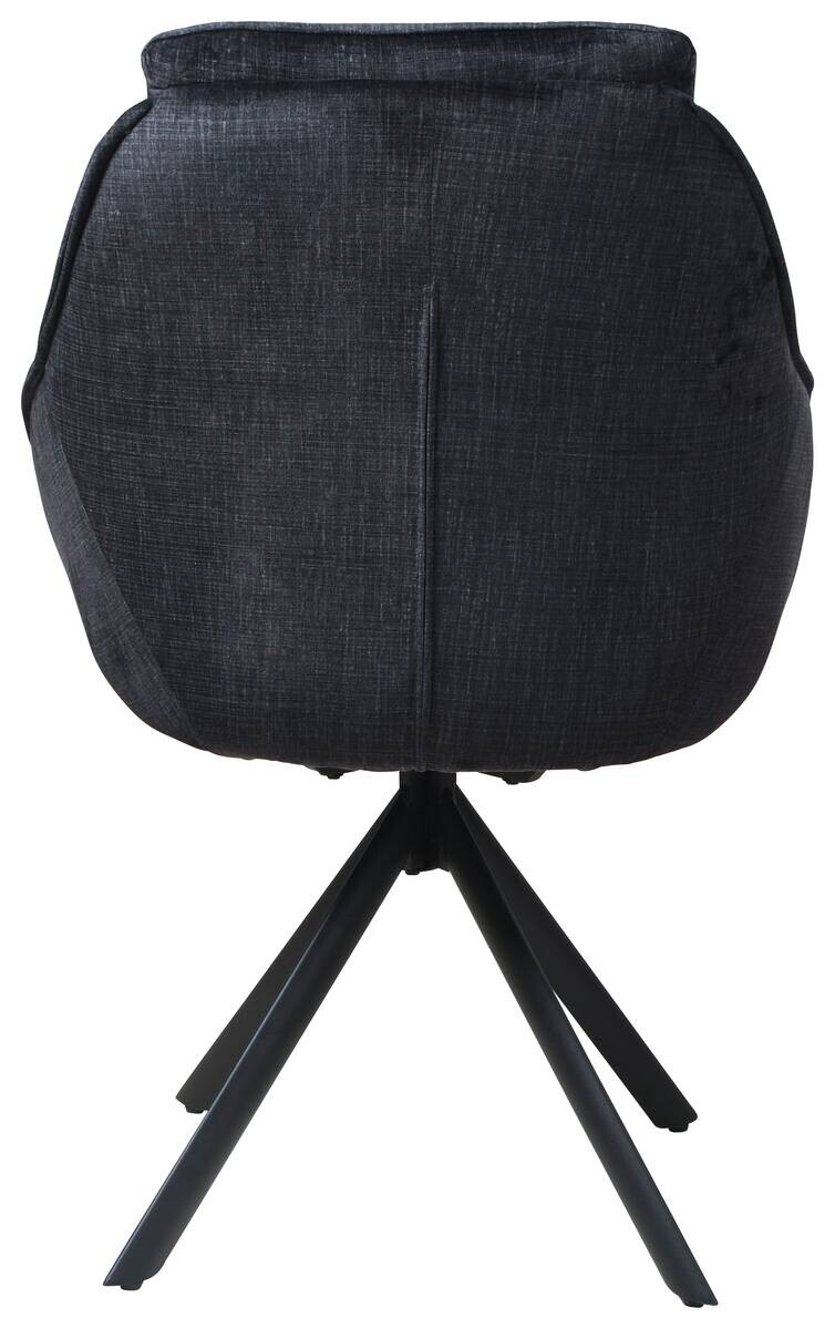 Drehstuhl Brisbane anthrazit Samt B/H/T: ca. 62x92x59 cm