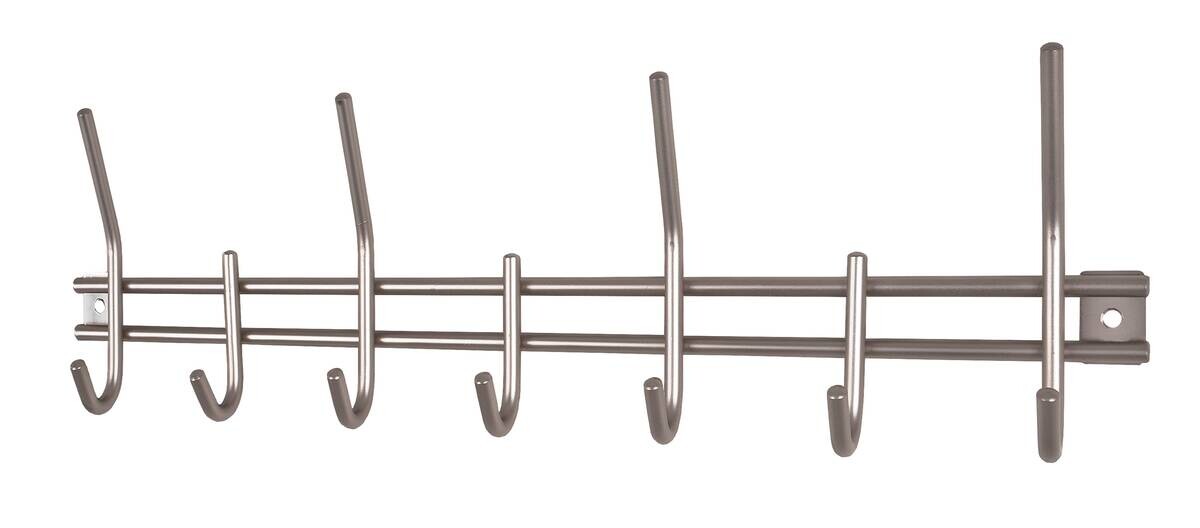 Garderobenleiste silber Edelstahl Optik Stahlrohr B/H/T: ca. 54x16x5 cm