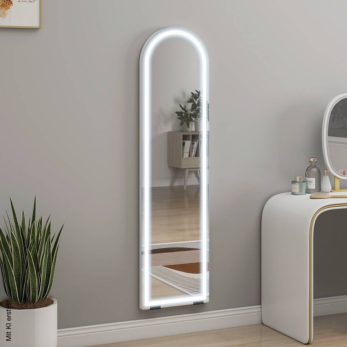 HOMCOM LED-Spiegel weiß B/H/L: ca. 2,9x150x40 cm