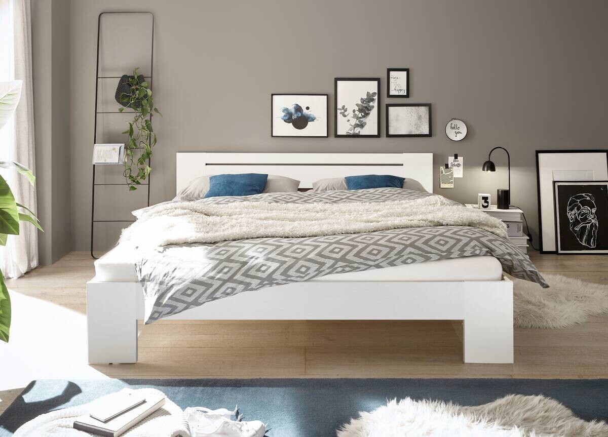 Futonbett Cannes weiß Liegefläche B/L: ca. 180x200 cm