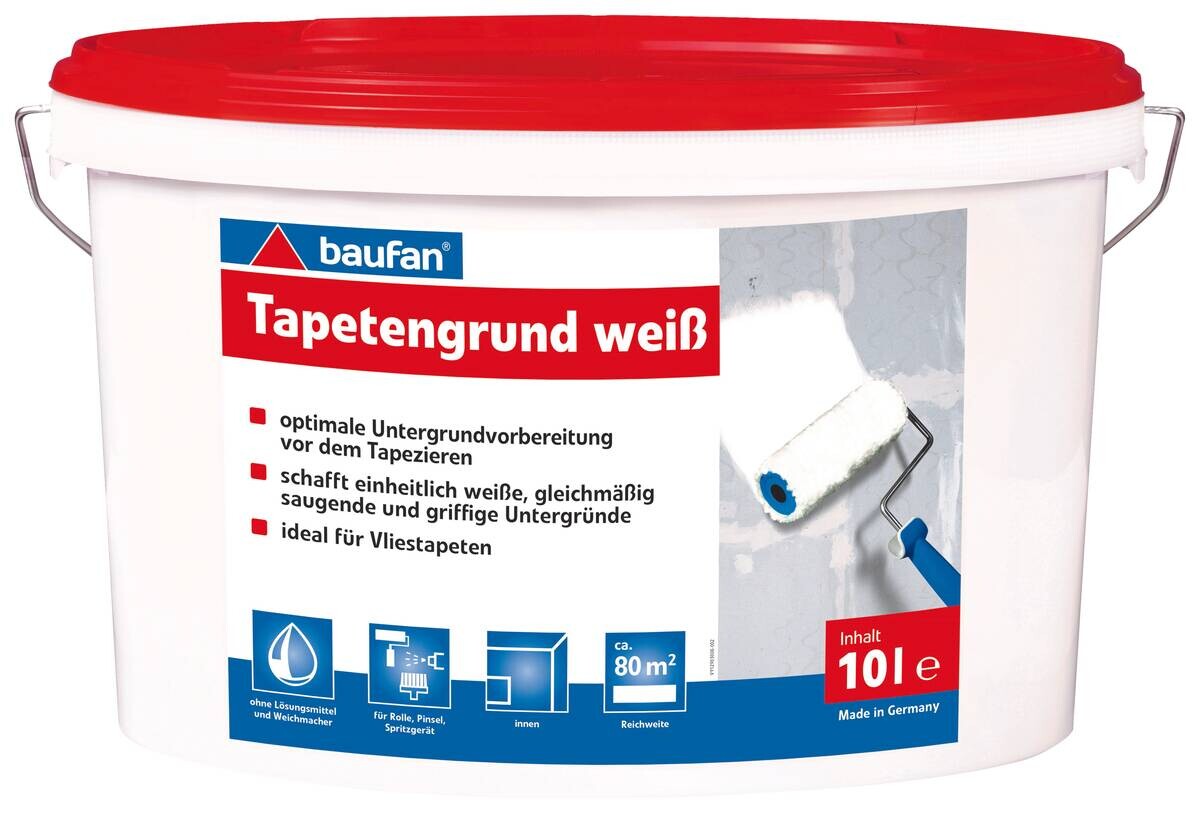 Baufan Tapetengrund weiß ca. 10 l