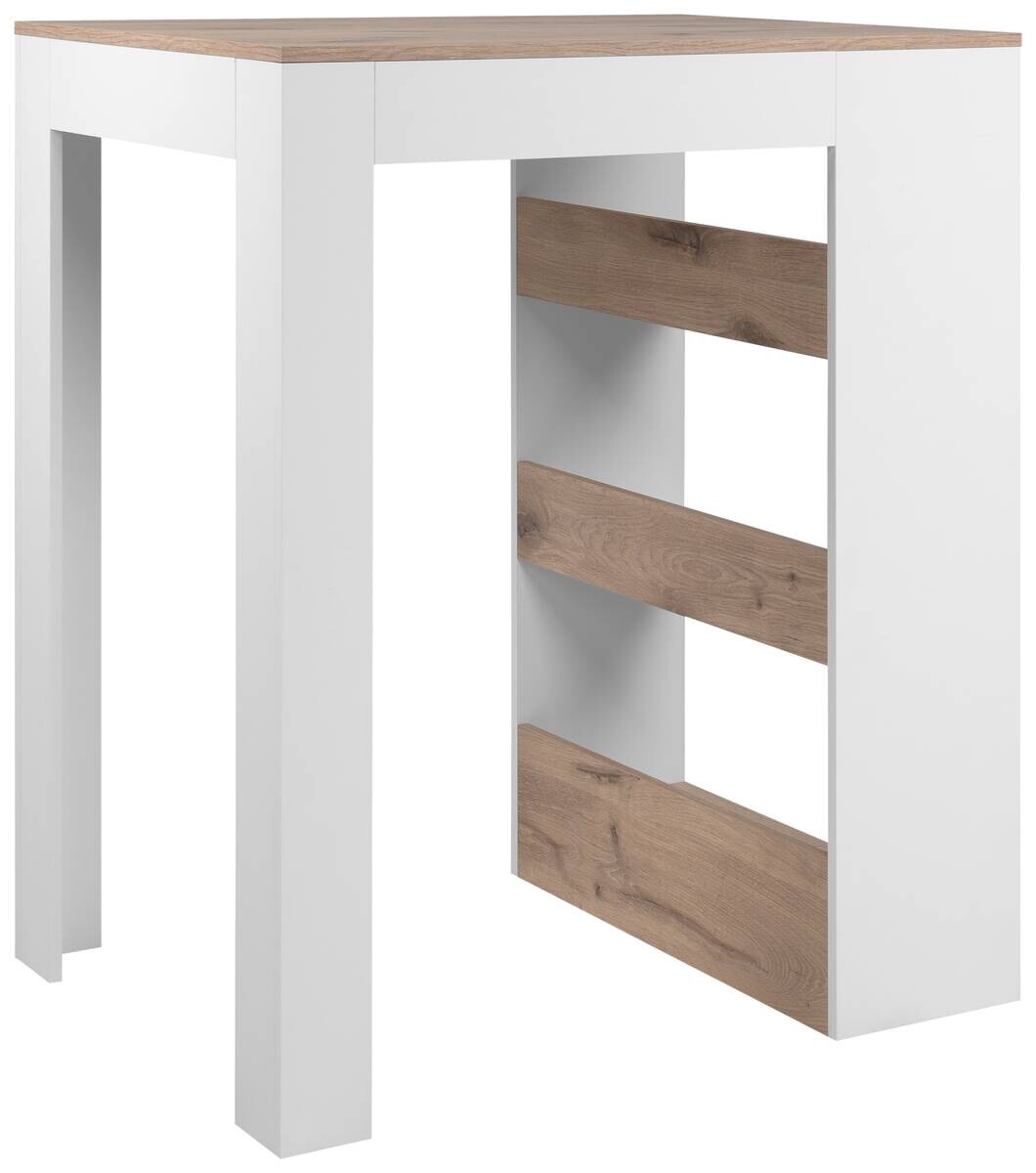 Bartisch Tampa weiß Eiche Nachbildung MDF B/H/T: ca. 92x106x67 cm