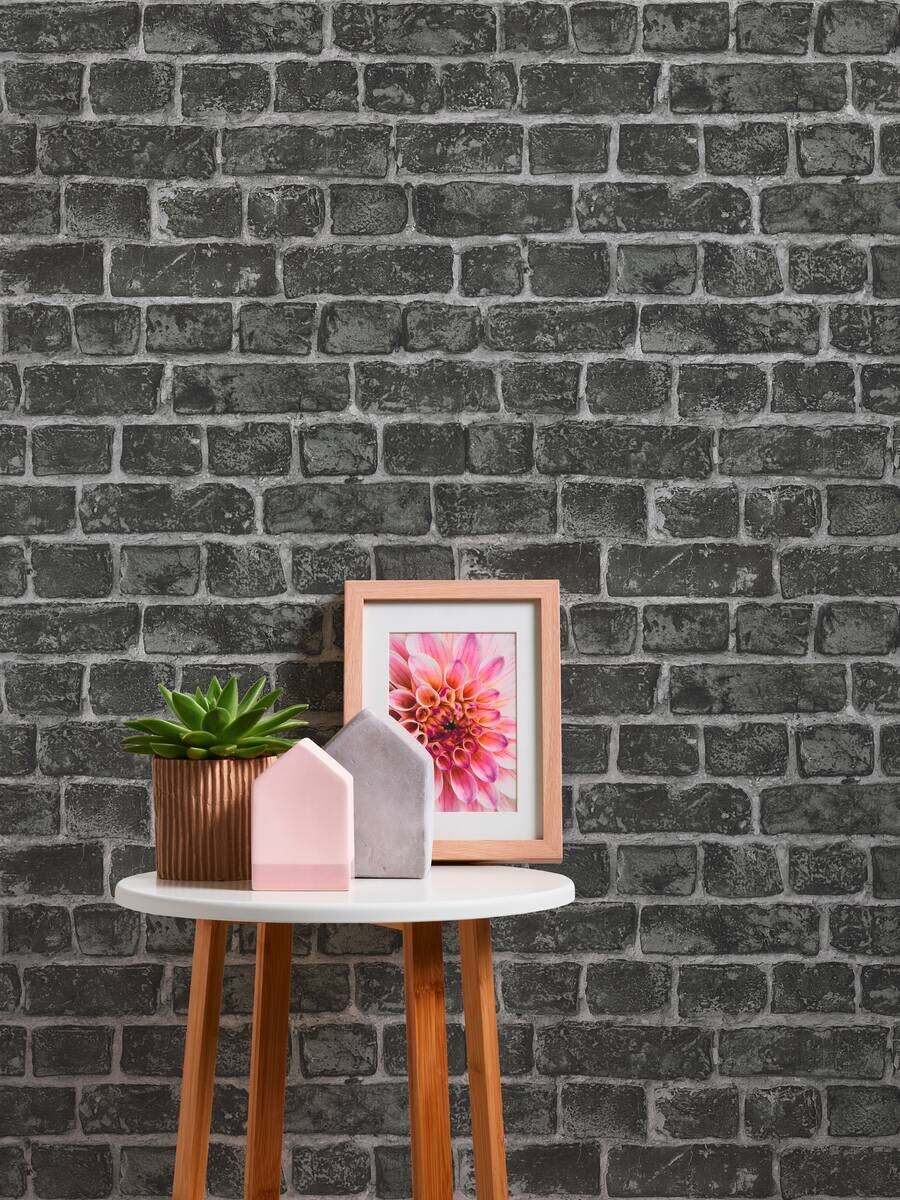 A.S.Creation Vliestapete grau schwarz B/H/D: ca. 53x1005x7 cm