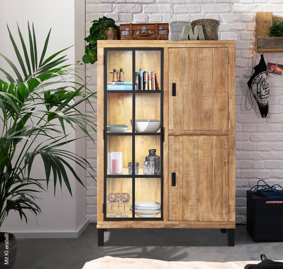 Highboard Kali latte Mango B/H/T: ca. 100x145x40 cm