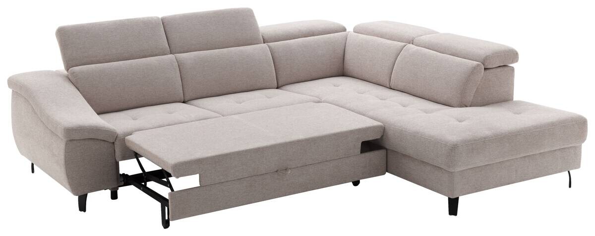 Ecksofa mit Bettfunktion leinen Flachgewebe B/H/T: ca. 280x96x238 cm