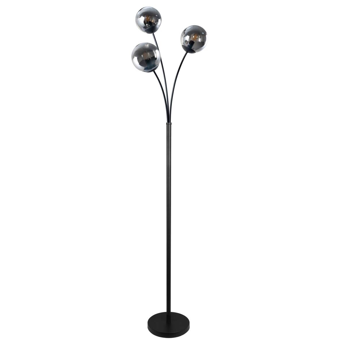 POCOline Stehleuchte Space schwarz Glas B/H/T: ca. 37x180x37 cm E14 3 Brennstellen