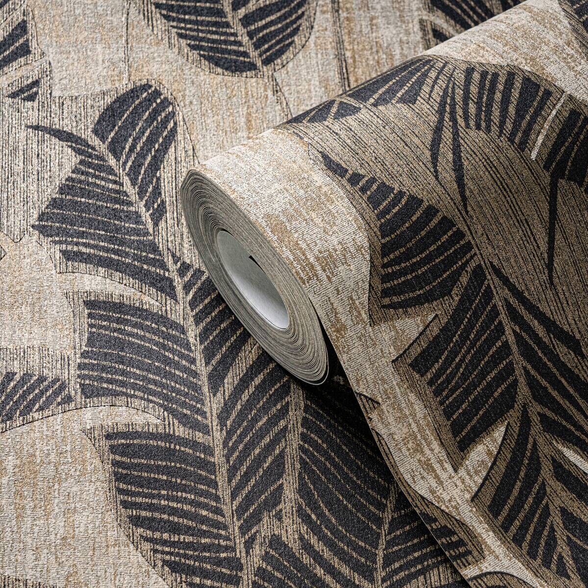 A.S.Creation Vliestapete schwarz beige B/H/D: ca. 53x1005x9,3 cm