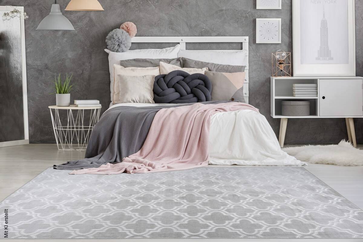 360Living Teppich Monroe grau B/L: ca. 160x230 cm