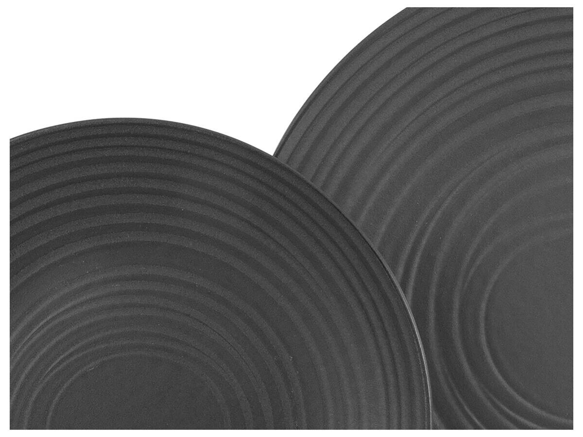 CreaTable Kombiservice Lava Stone schwarz Steinzeug 24 tlg.
