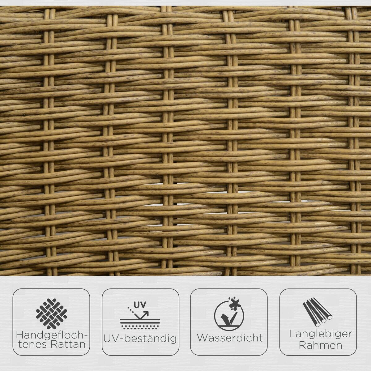 Outsunny Gartenstuhl gelb Polypropylen B/H/L: ca. 92x69x100 cm