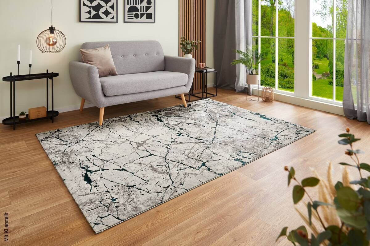 Teppich Kallisto grau B/L: ca. 120x170 cm
