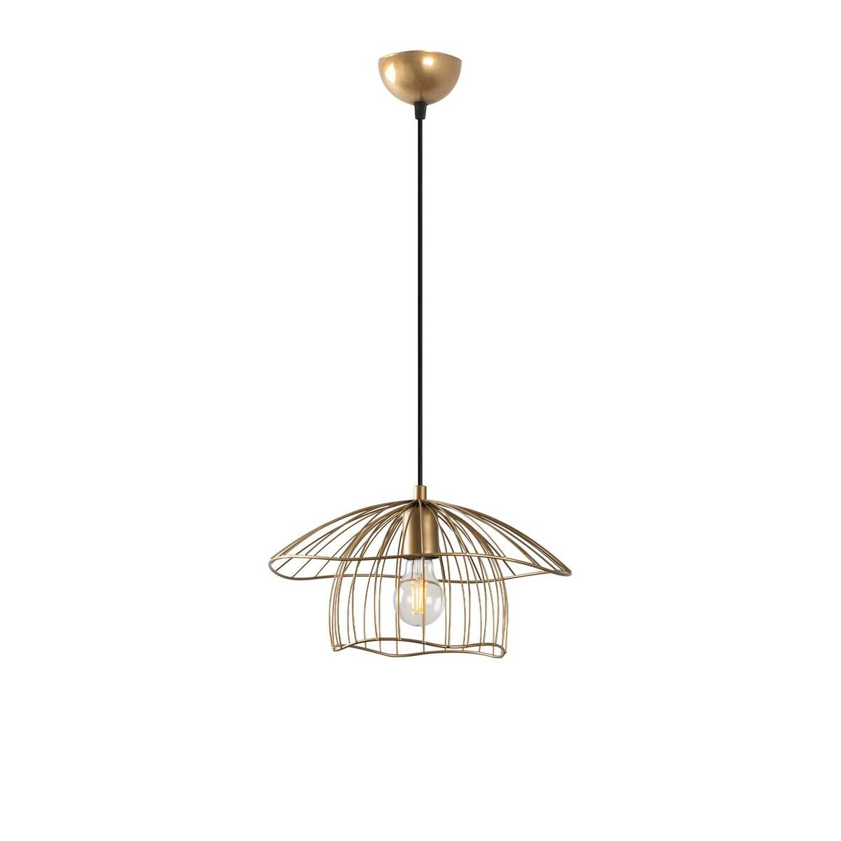 Opviq Pendelleuchte gold B/H/T: ca. 68x112x68 cm E27 1 Brennstellen