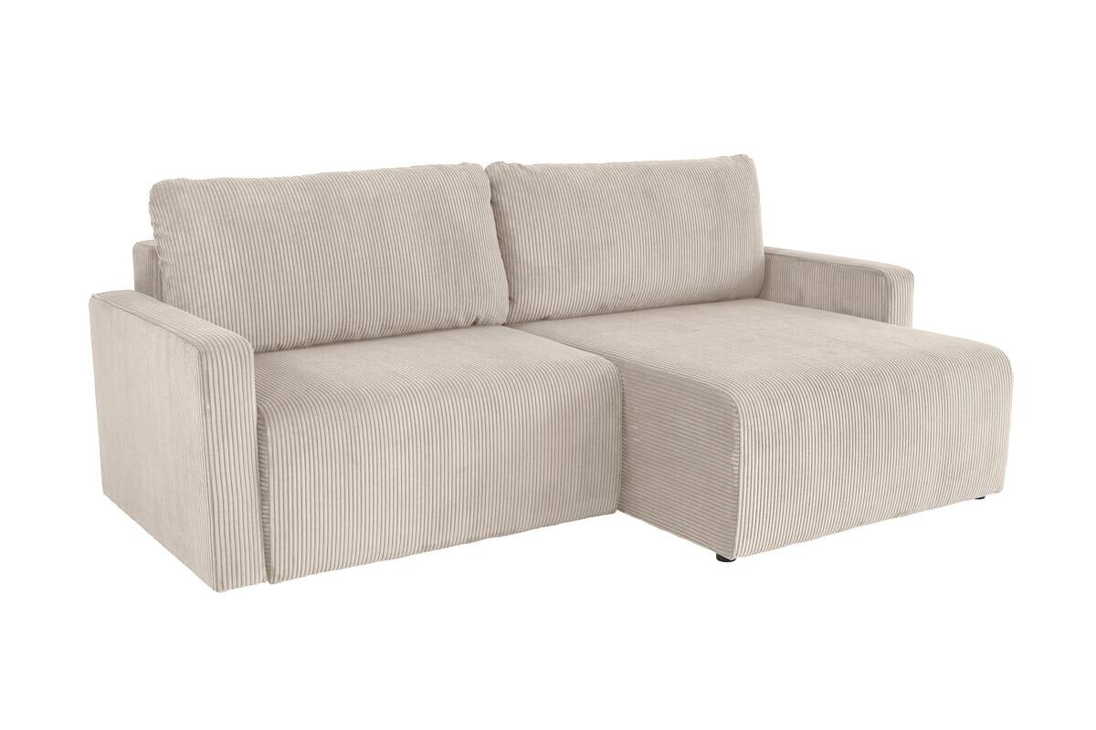 Ecksofa mit Bettfunktion und Bettkasten pearl Microfaser B/H/T: ca. 227x92x146 cm
