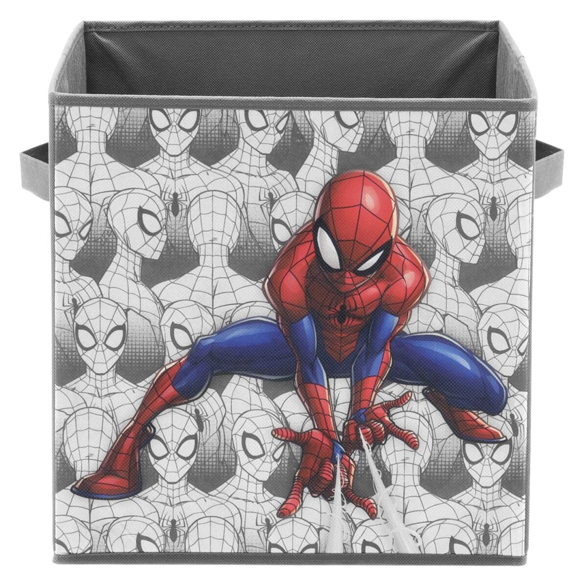 Stoffbox Spiderman grau B/H/T: ca. 32x32x32 cm