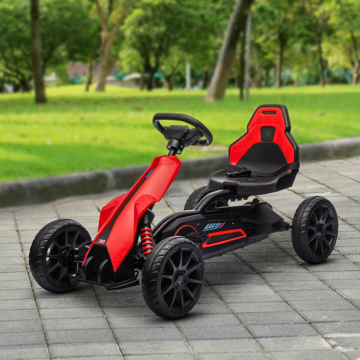HOMCOM Go Kart rot B/H/L: ca. 58x58,5x100 cm