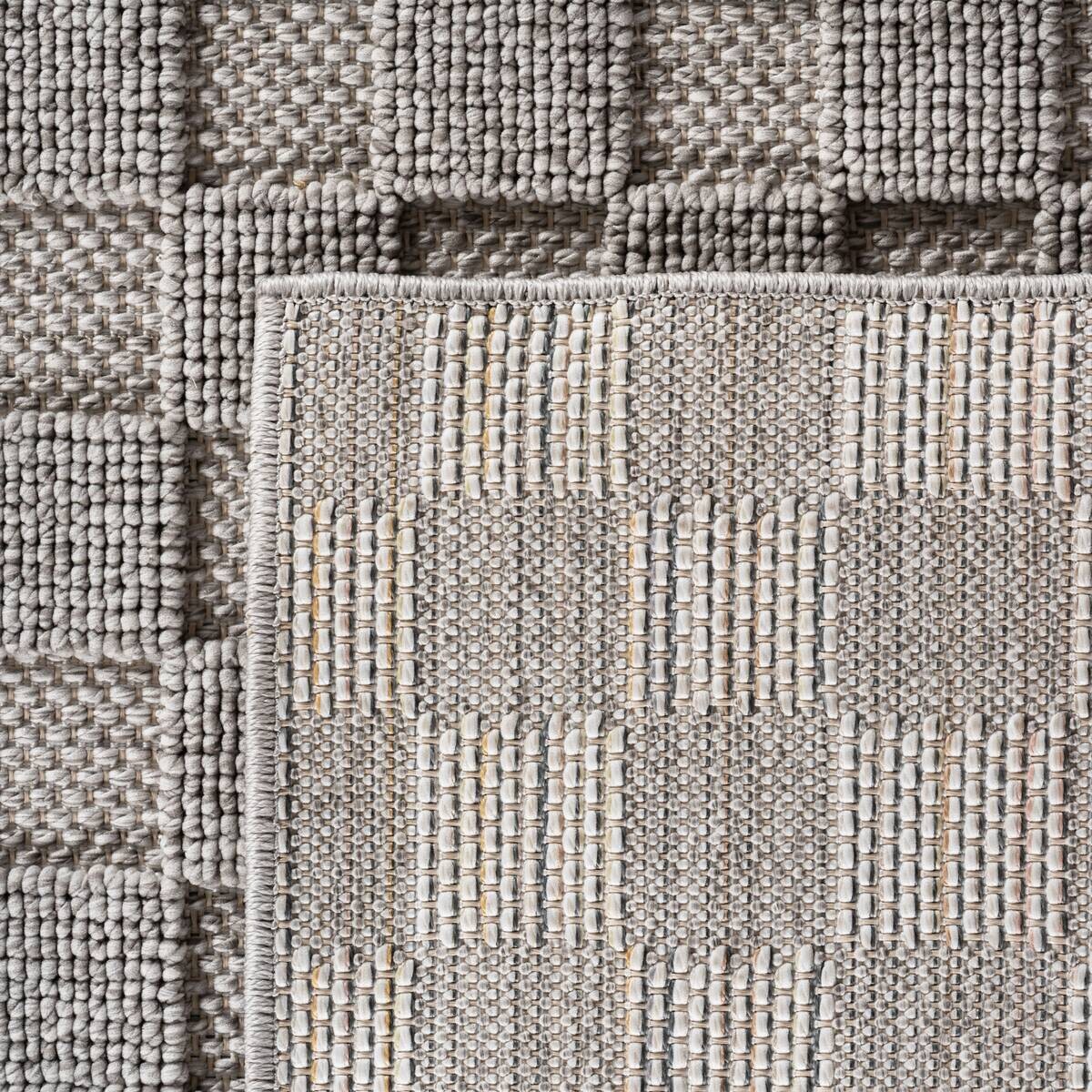 Ayyildiz Kurzflorteppich HELIX silber B/H/L: ca. 120x0,7x120 cm