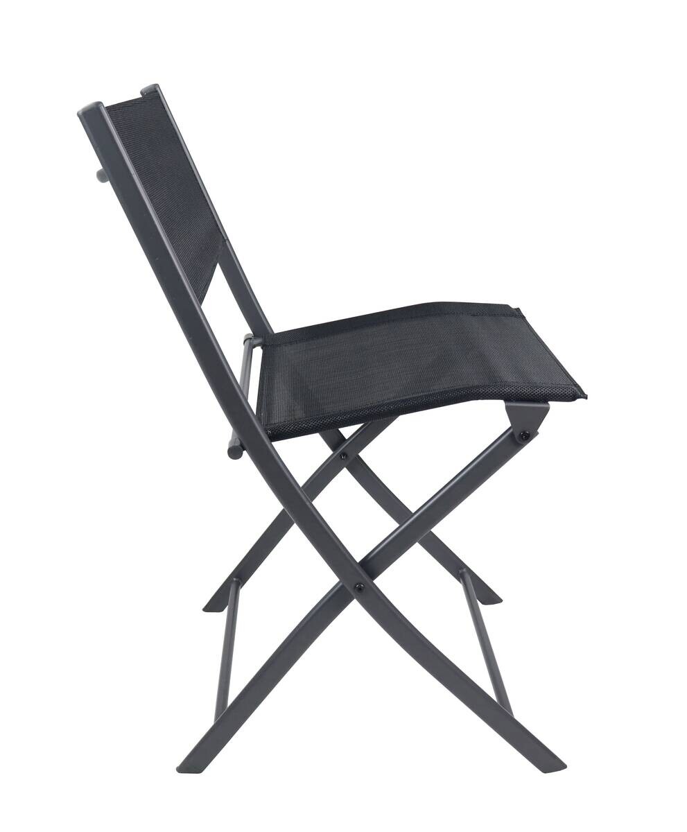 VCM Gartenstuhl 4er Set Sumila schwarz Metall B/H/L: ca. 45x79x46 cm