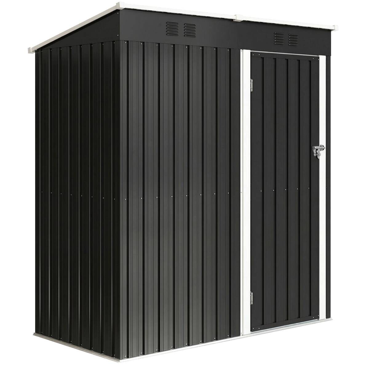Outsunny Geräteschuppen dunkelgrau B/H/T/L: ca. 90x179x90x163 cm