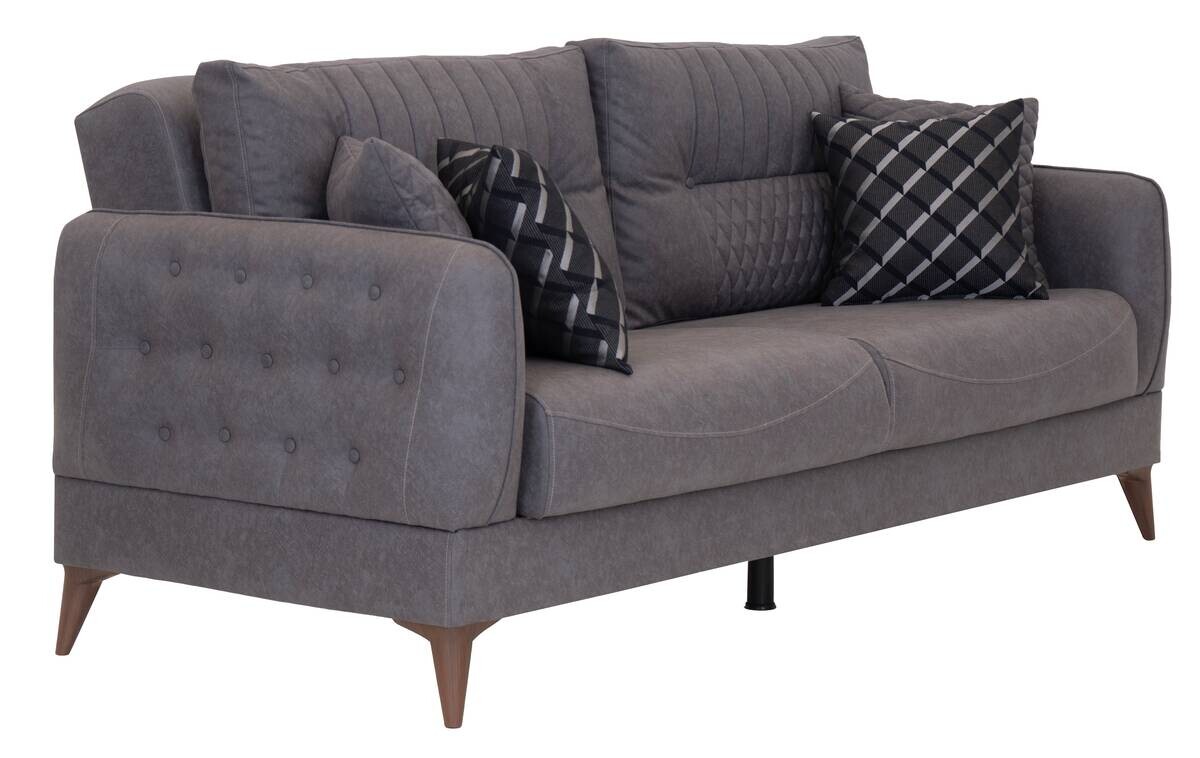 Sofa 3-2-1 Mislina blaugrau Microfaser