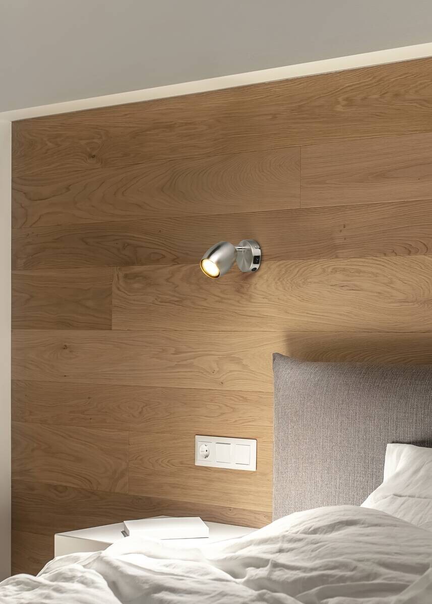 Reality Spots Nancy nickel matt Metall B/H/L: ca. 9,5x14x8 cm GU10 1 Brennstellen