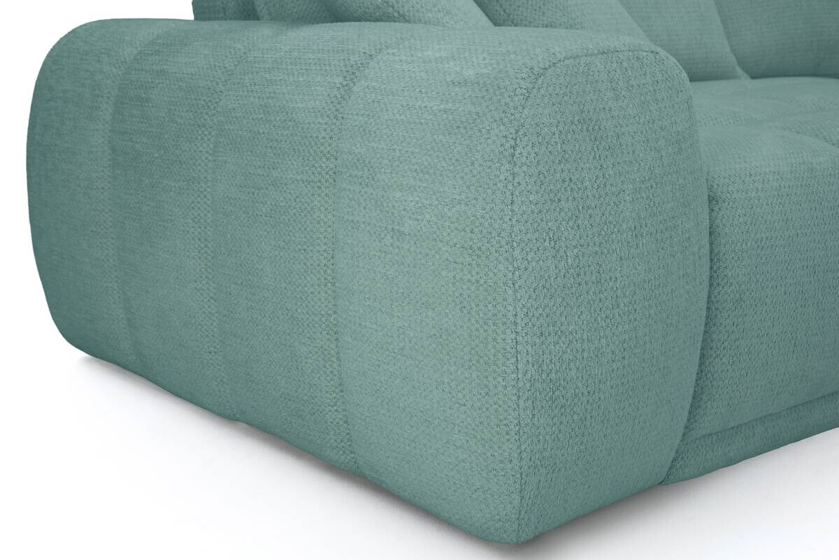 Ecksofa blaugrau Microfaser B/H/T: ca. 312x97x229 cm