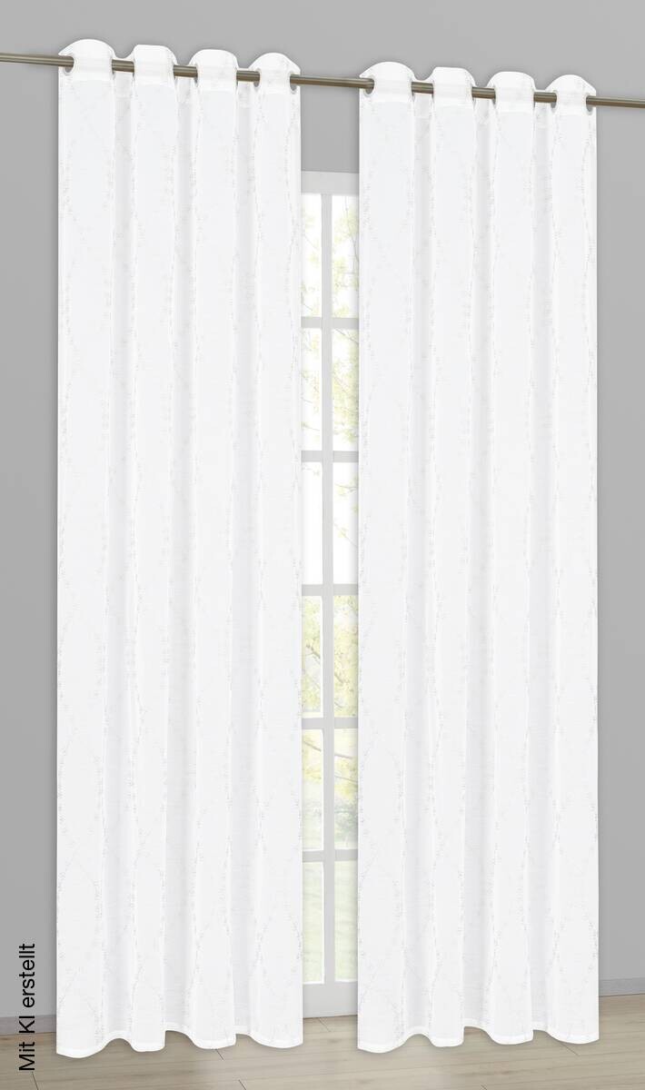 home Topline Ösenvorhang Nora weiß B/L: ca. 135x245 cm