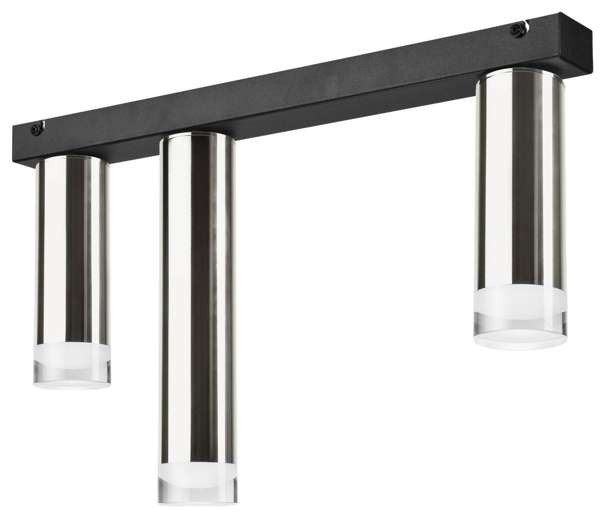 Lamkur Deckenleuchte schwarz Stahl B/H/L: ca. 8x31,5x50 cm E27 3 Brennstellen