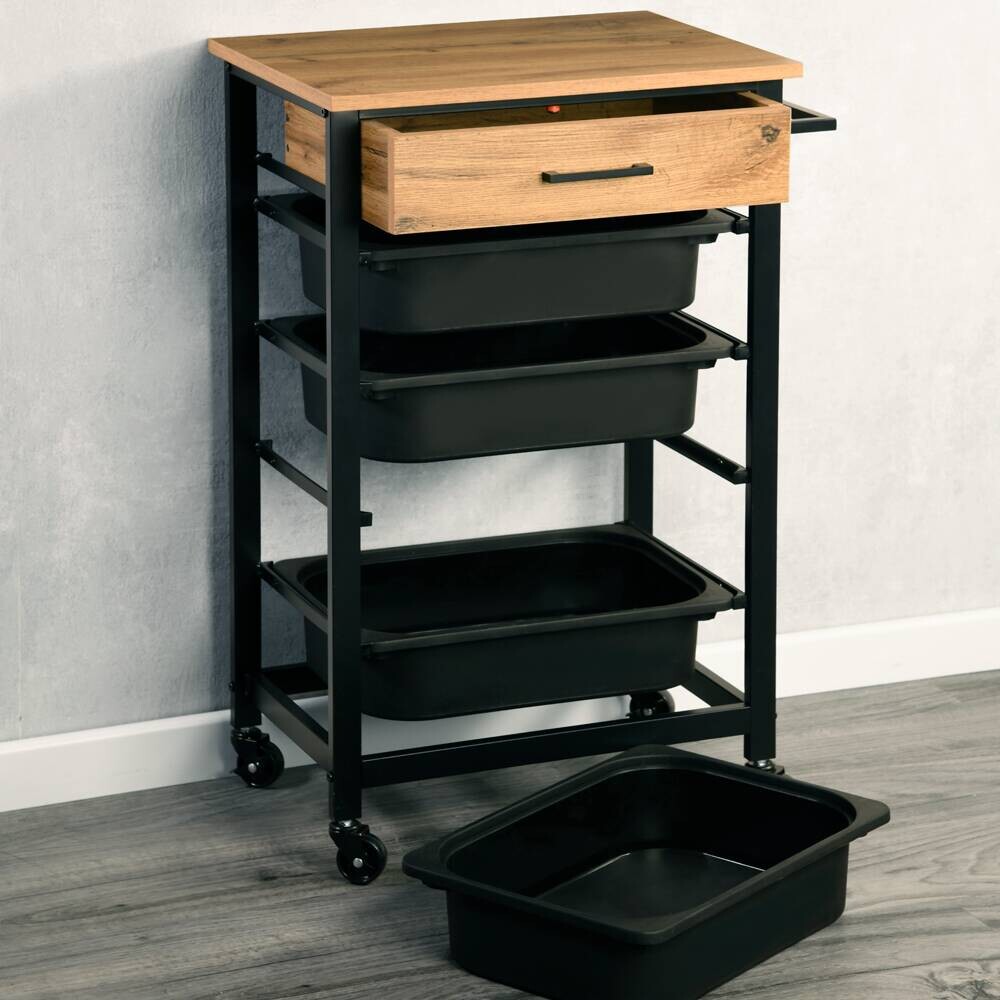 Kesper Küchenwagen natur Spanplatte B/H/T: ca. 47x85x37 cm