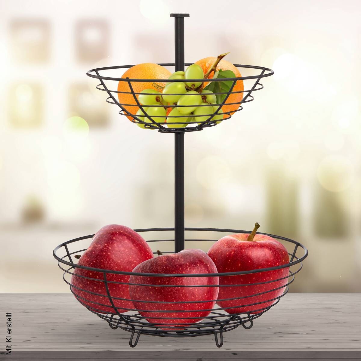 Etagere schwarz Eisen B/H/L: ca. 30x40x30 cm